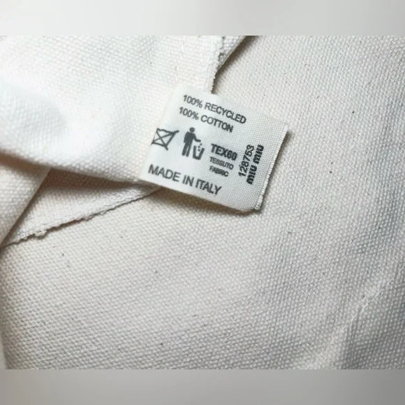 MIU MIU Limited Edition White Canvas Tote - Picture 5 of 5